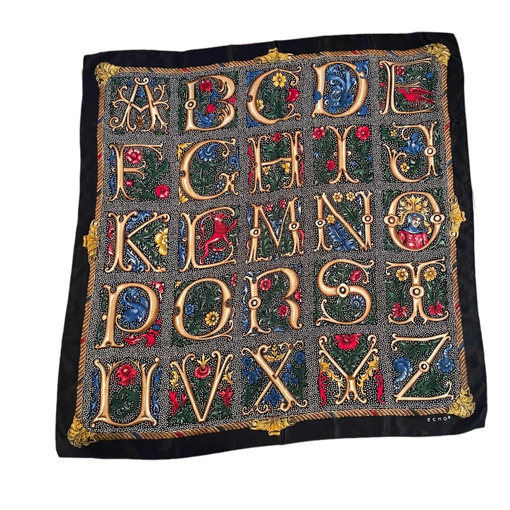 Echo Alphabet Silk Scarf